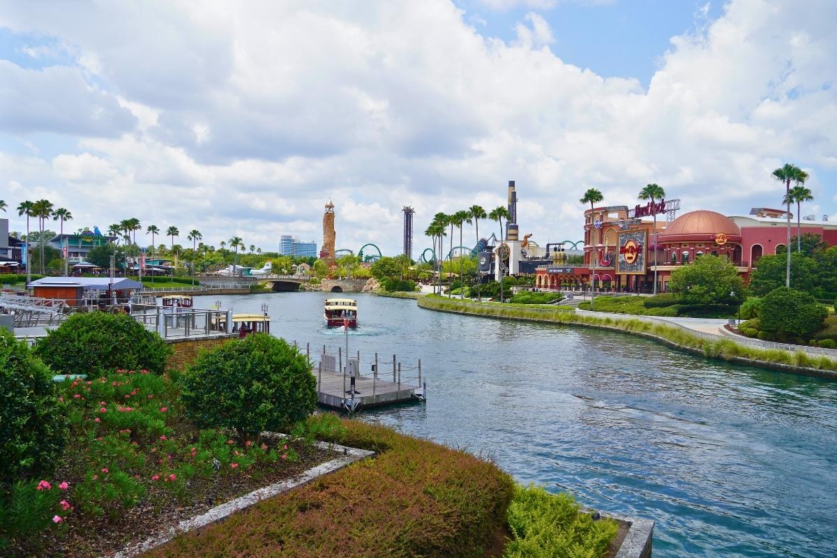 Universal CityWalk entrance and walkway at Universal Orlando Resort