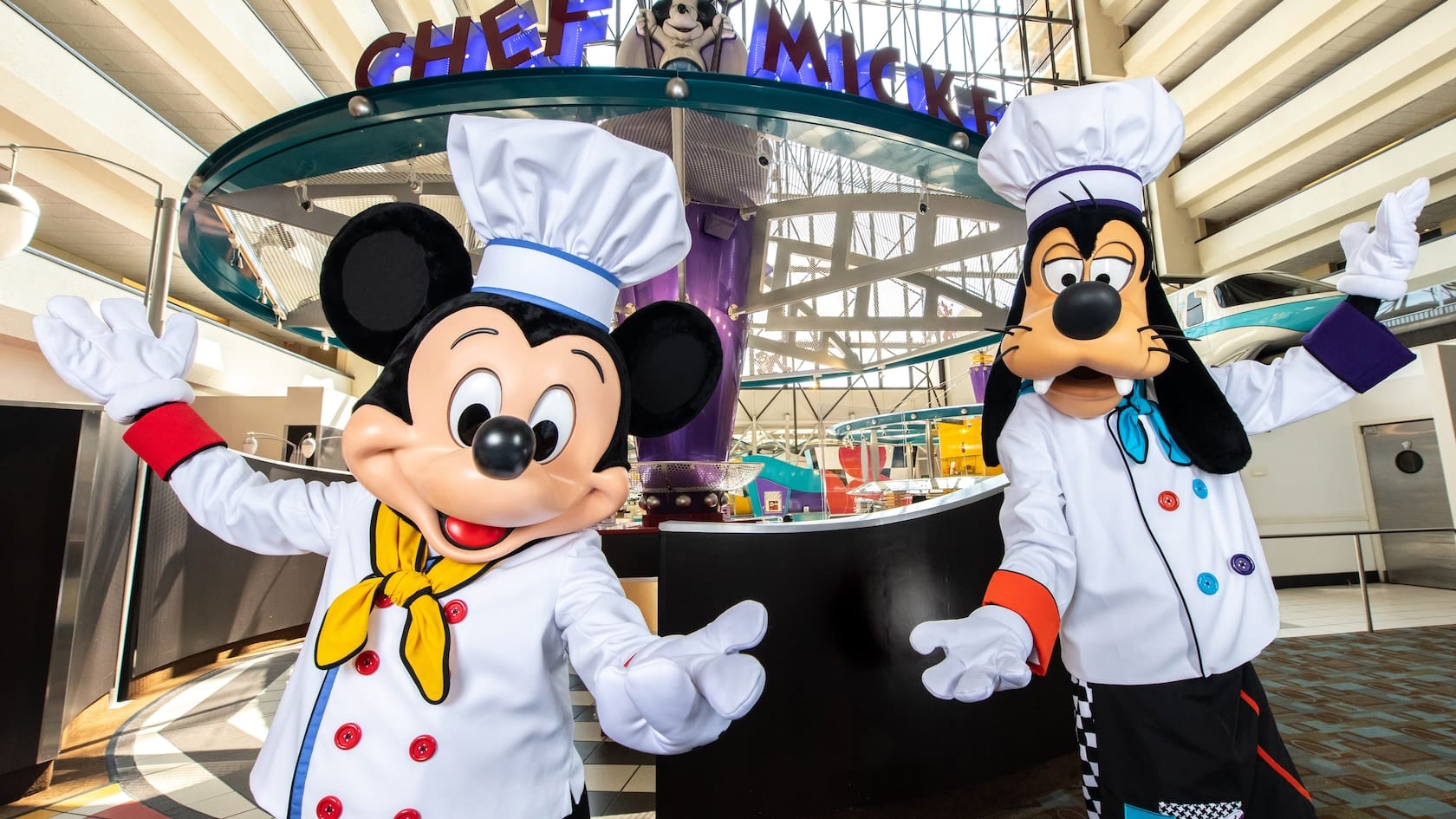 Chef Mickey's character dining buffet at Disney's Contemporary Resort