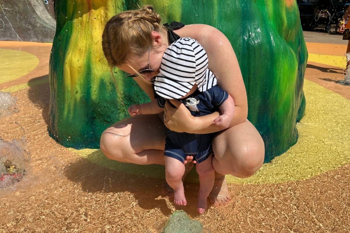 Helen and Oliver in Toddler Area at Volcano Bay Water Park Universal Orlando Resort