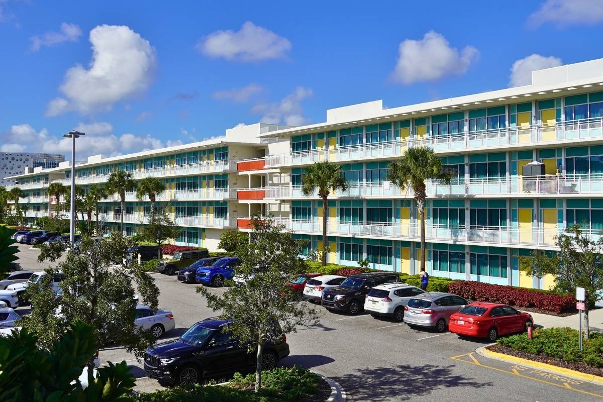 Exterior of Cabana Bay Beach Resort, Universal Orlando, Florida