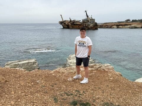 Cora at The Edro III Shipwreck Paphos in Cyprus