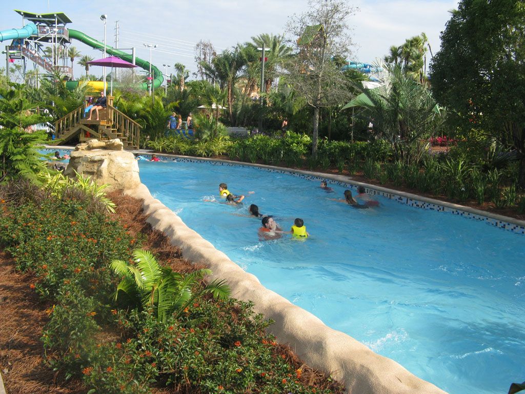 Roa's Rapids lazy river at Aquatica Orlando water park