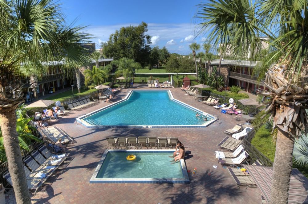 Outdoor pool at Rosen Inn International on International Drive Orlando